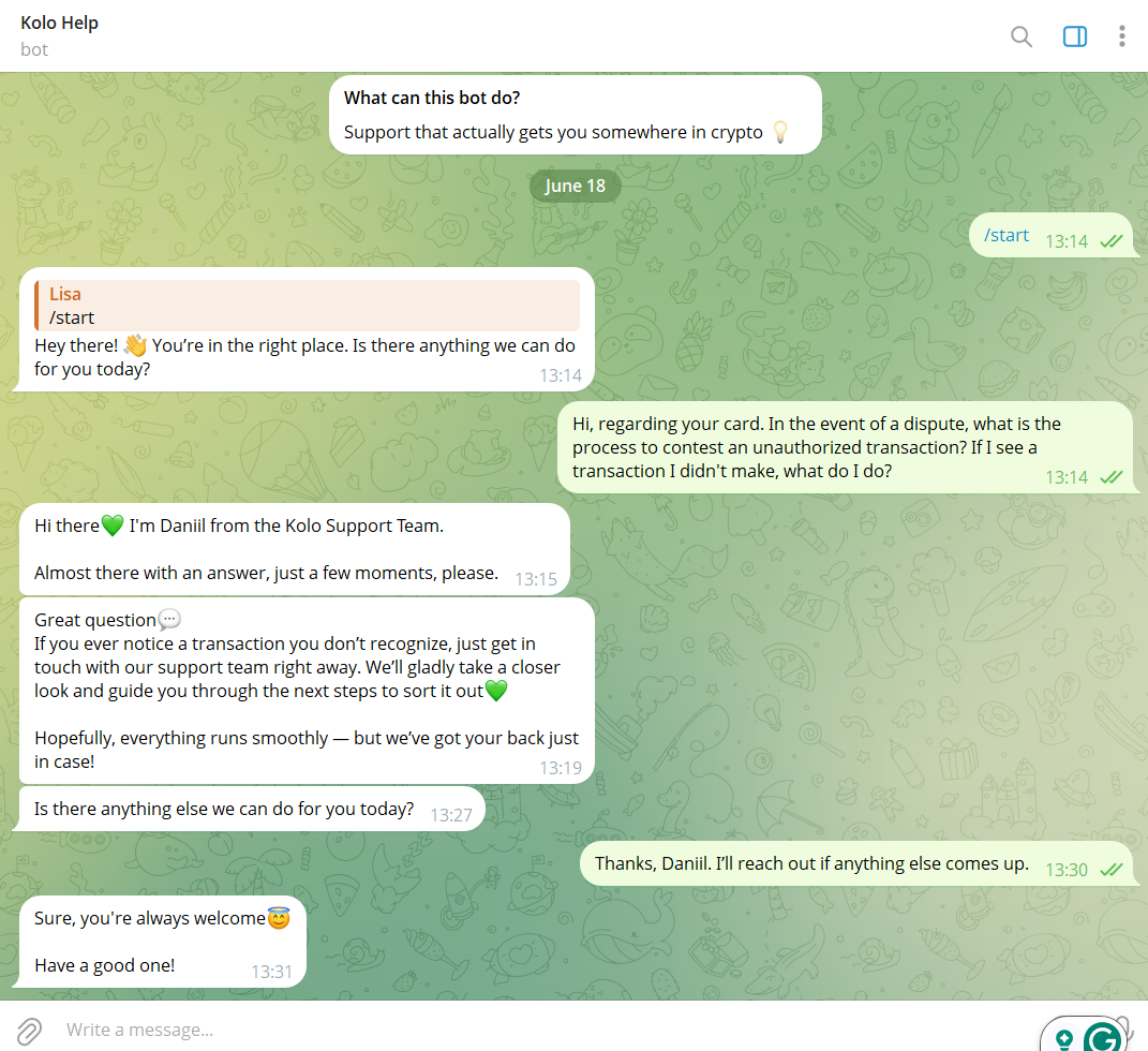 Kolo Card: Pros & Cons