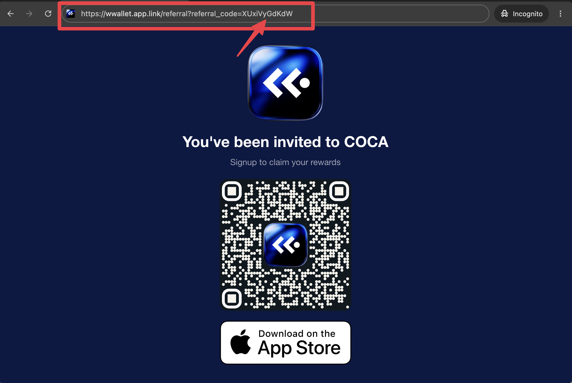 COCA referral code