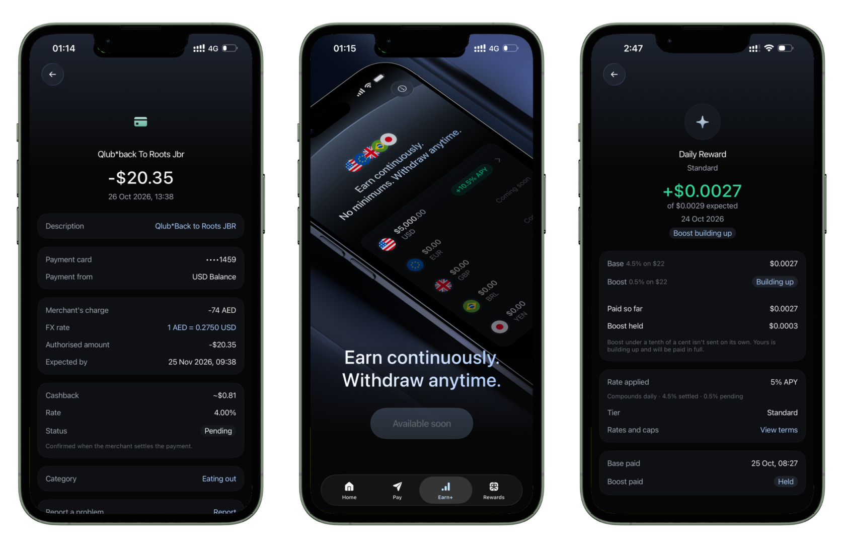 Ethena Pay Card app screenshots
