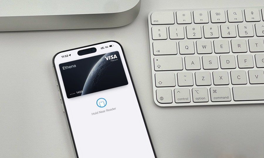 Your Ethena Pay Card: earn up to 5% cashback, plus 6% APY on your balance, automatically.