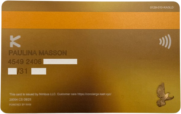 Back of Card