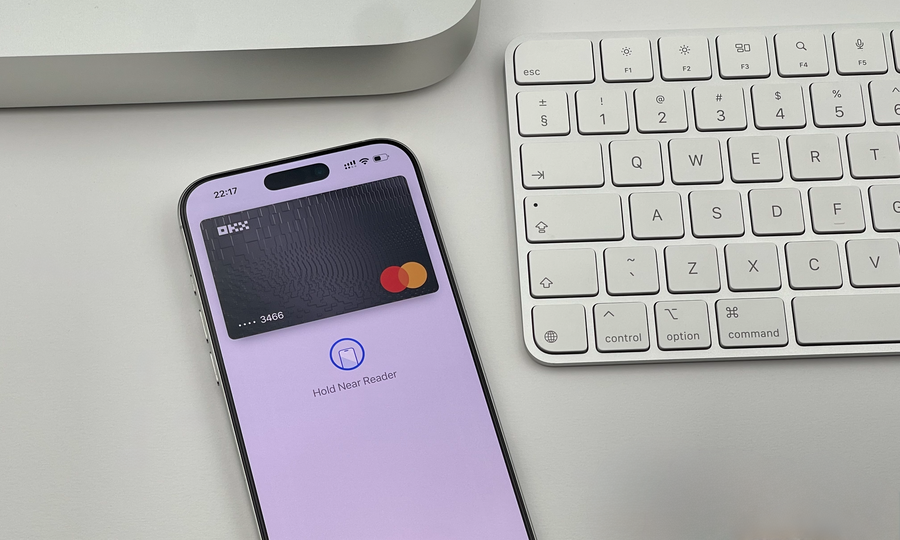 Your OKX Card: Apple Pay ready with 0% FX fees and subsidized network fees on every transaction.