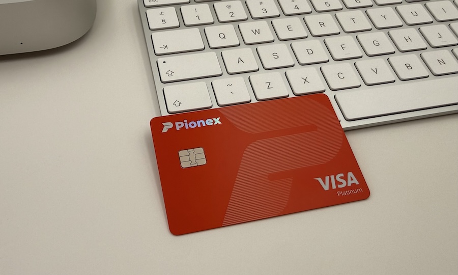 Your Pionex Card: earn 1% cashback with no monthly fee and Apple Pay support across 200+ countries.