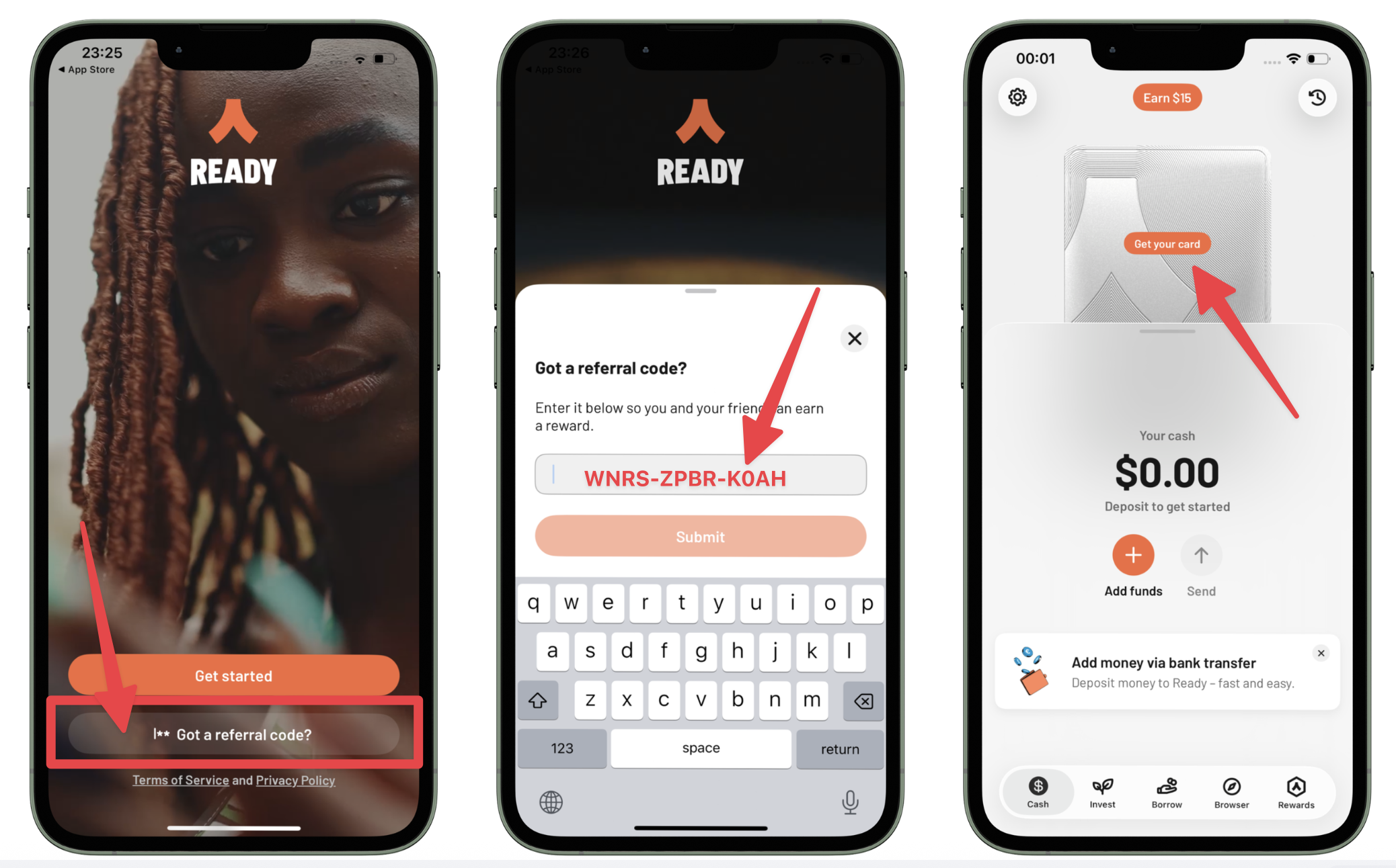 Ready referral code